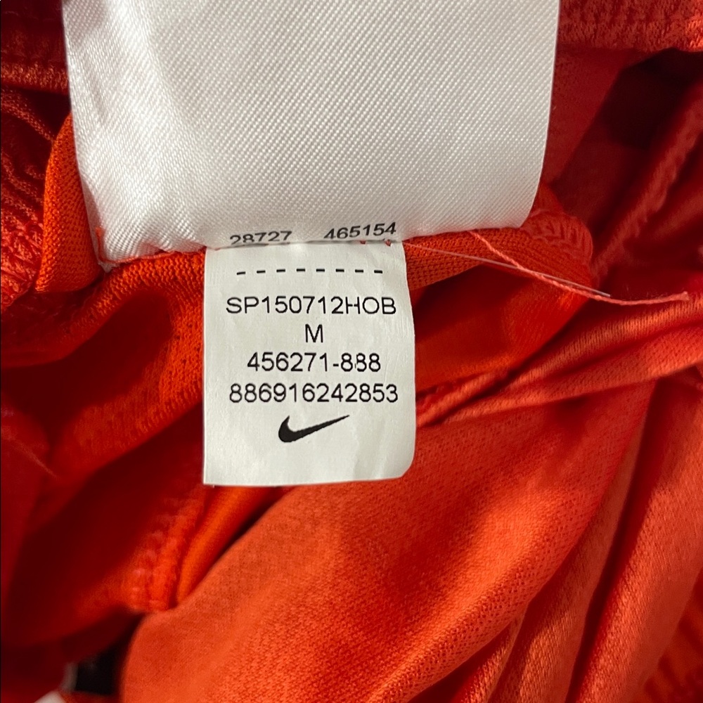 Nike Set of 2 Dri Fit Vibrant Orange Athletic Shorts (Soccer) & 1 pair Socks | M - Picture 4 of 7